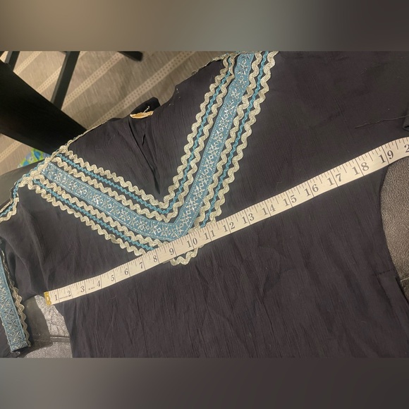 Vintage 1950s concho fashions Anthracite Patio / Fiesta top with Circle Skirt S - Picture 8 of 11